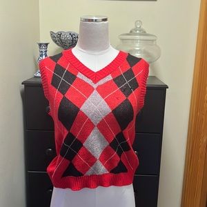 Red Sweater Vest